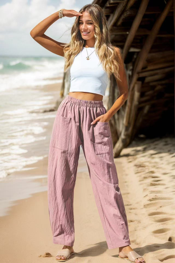 Women Plain Long Pants Casual Spring/Fall Trousers