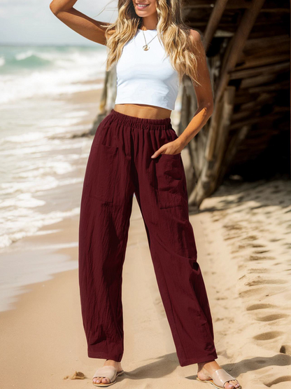 Women Plain Long Pants Casual Spring/Fall Trousers